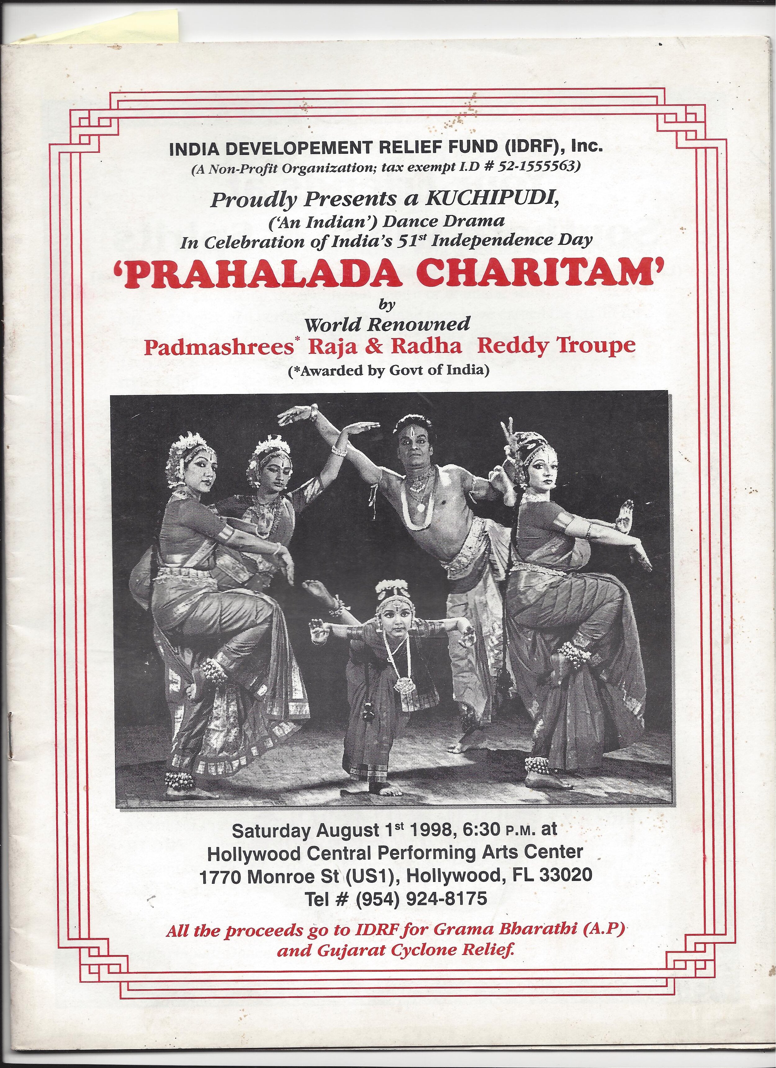 Prahlada Charitam, North America Tour 1998