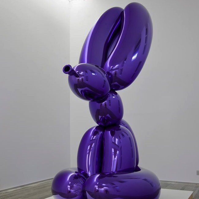 Jeff Koons :: Balloon Rabbit :: The idea for a Balloon Rabbit sculpture came to Koons from his upbringing in south-central Pennsylvania. At special times of the year, people would decorate their front yard with reindeer at Christmas and inflatable ra