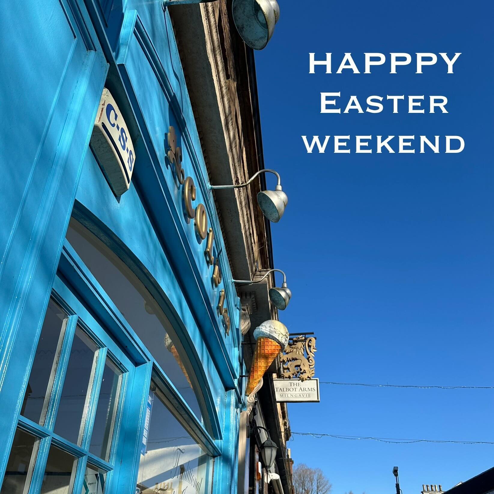 Happy Easter Weekend Milngavie. 

Both shops open until 9pm Friday, Saturday, Sunday &amp; Monday. 

🐣 🐰 ☀️ 🌷