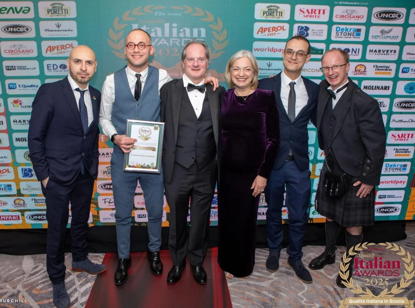 We were at the Italian awards on Sunday night and are delighted to be awarded a Highly Recommended for Scotland&rsquo;s best gelateria 💙. 

A great night was had by the team and it was lovely to catch up with everyone ☺️

@italian_awards