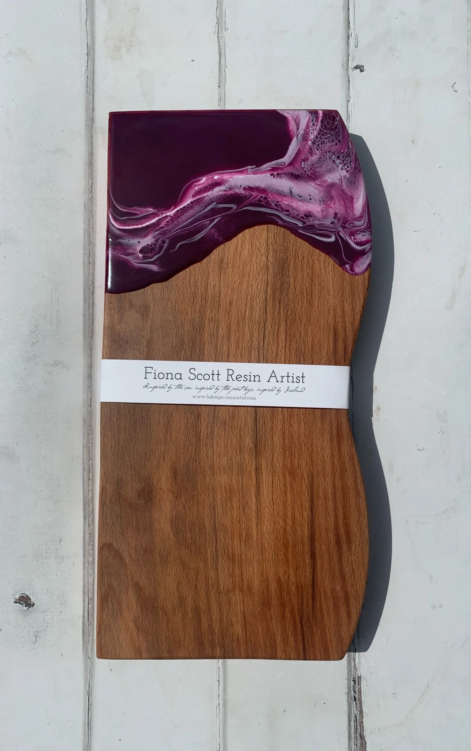 Handcrafted Irish Beech and Resin Cheese Board