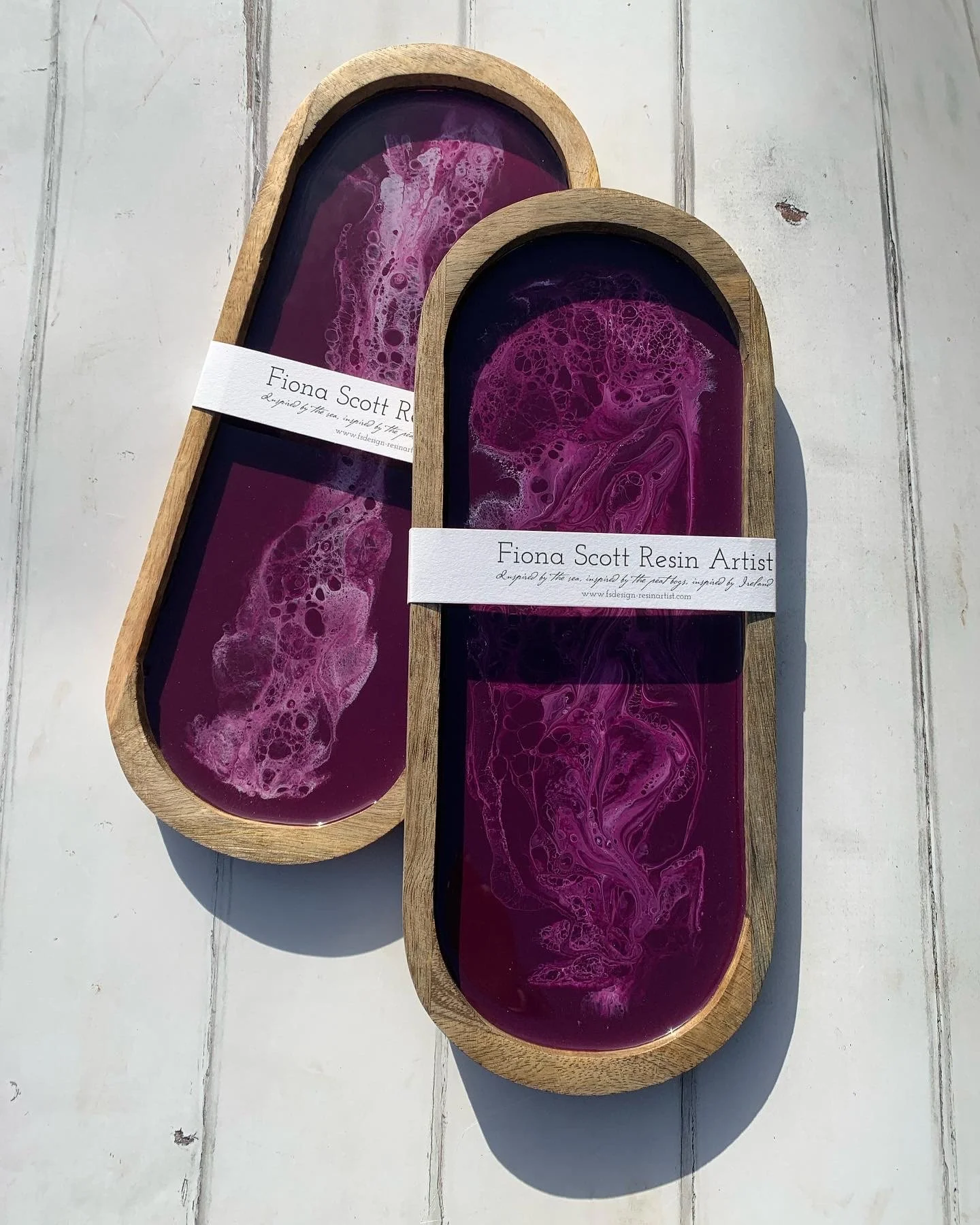 Resin and Wood Trinket Tray