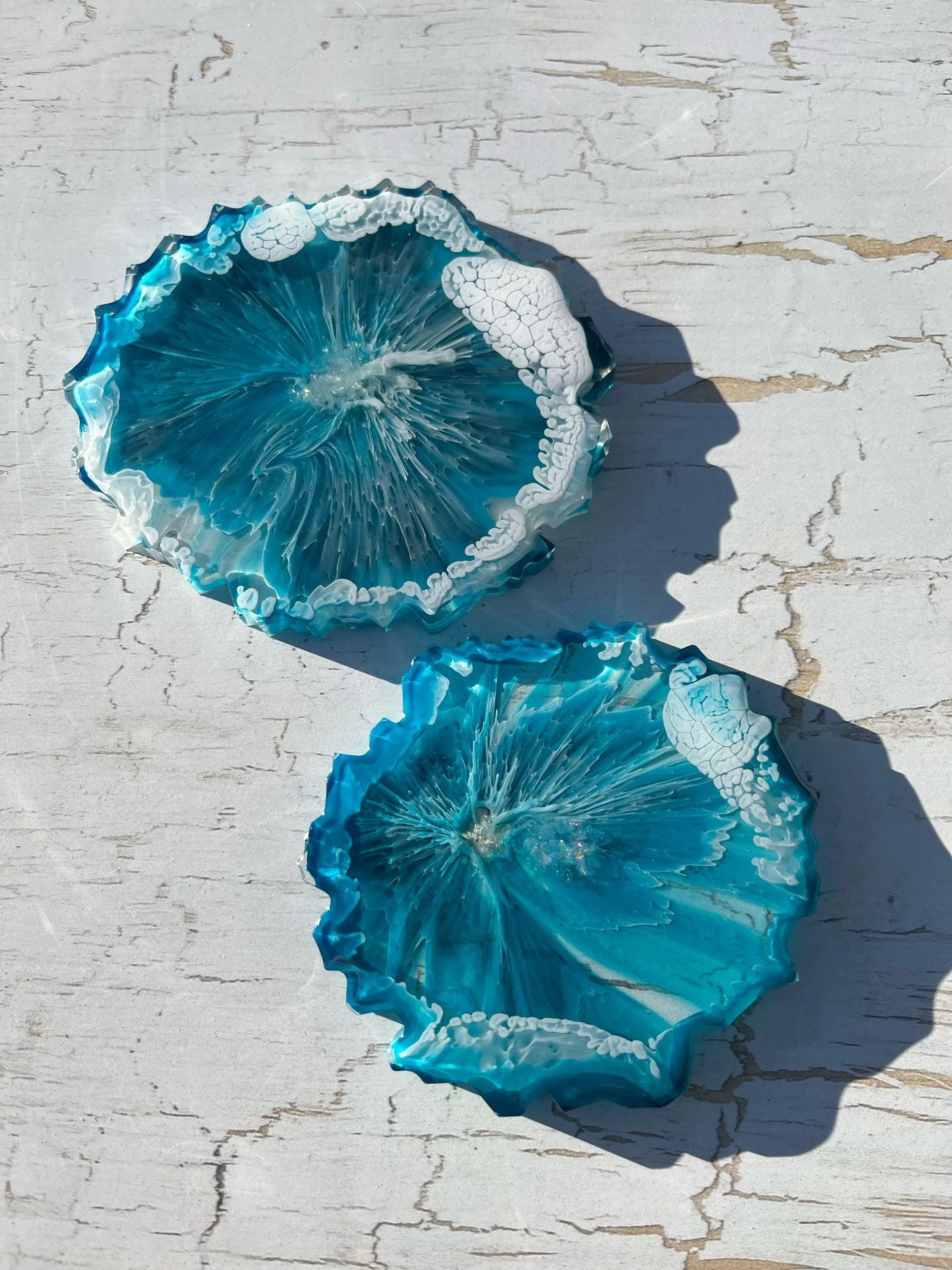 Agate Inspired Resin Coasters