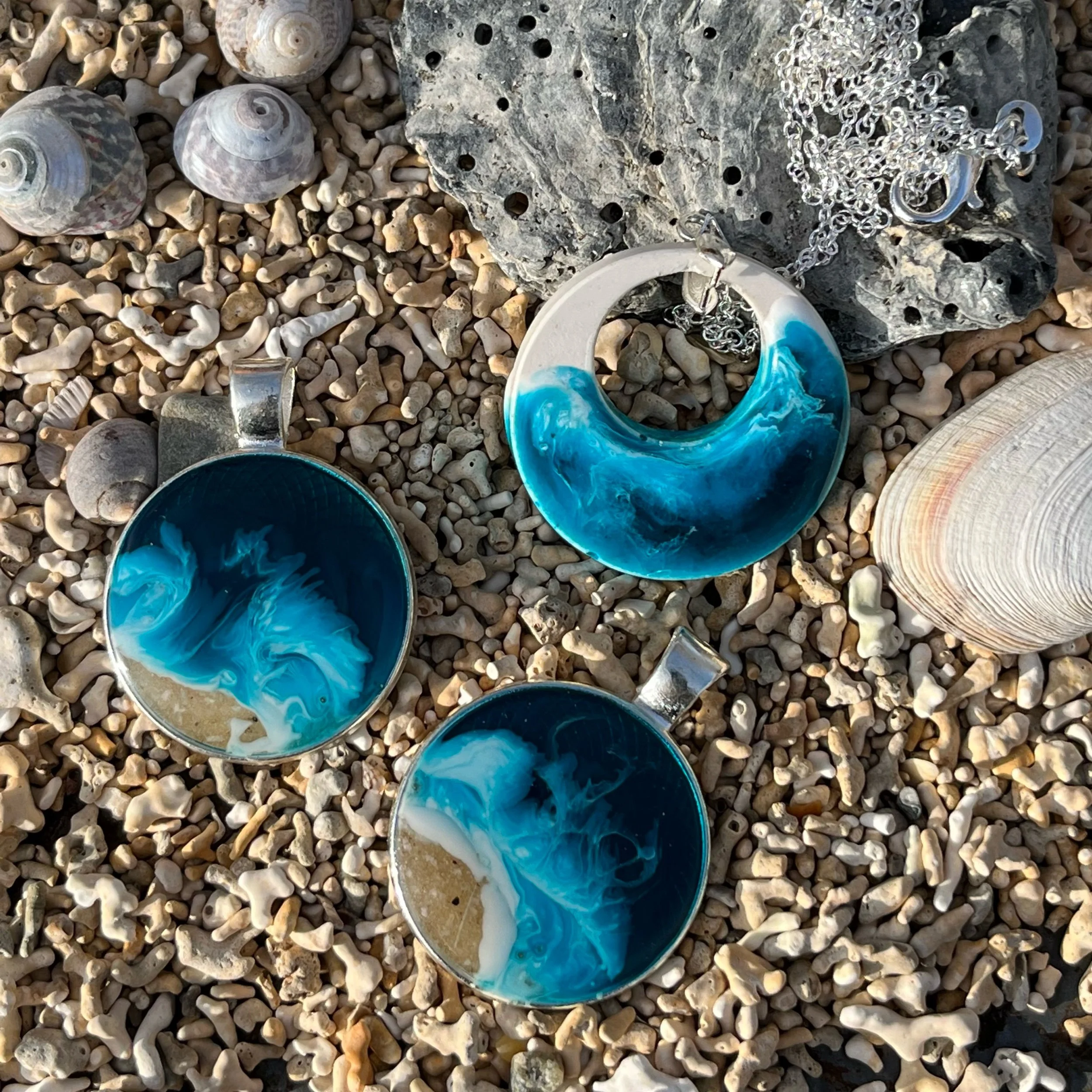 Resin Beach Pendants