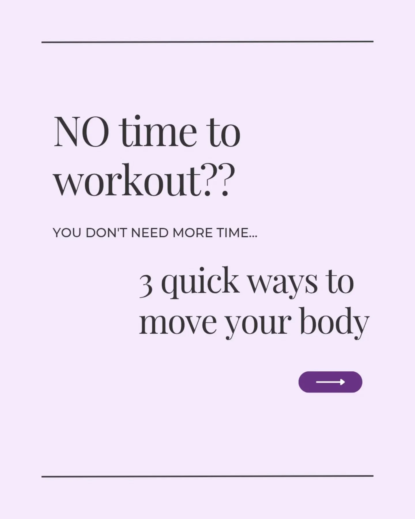 No time to workout? Try these ➡️➡️➡️

Comment CLASS for the booking link to my classes 💜

If you have never been before, drop me a message and I'll send you a discount code to use on your first class 🫶🏻

#fitnesswithamy #movement #movementmedicine