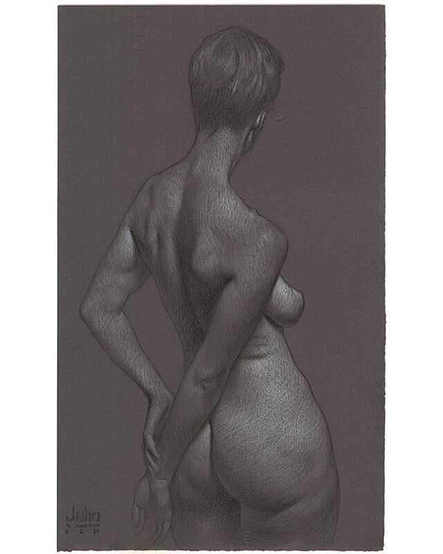 Jules (@julesgraceverne)
white and black Prismacolor on Canson gunmetal grey paper, 15&quot;x9&quot;
Sold