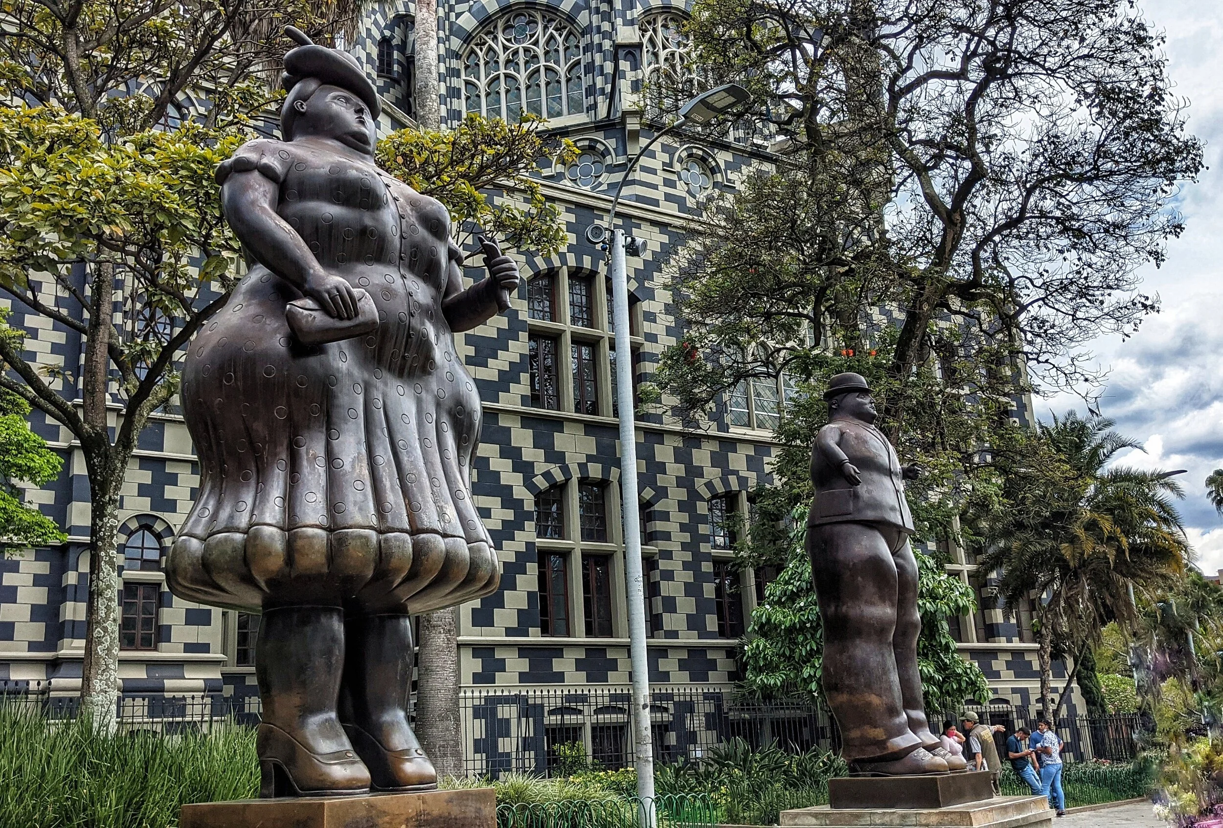 Plaza Botero, if you're from Denver, you might recognize these two. 