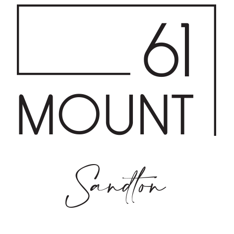 Logo with the text '61 MOUNT' and 'Sandon' underneath in cursive.