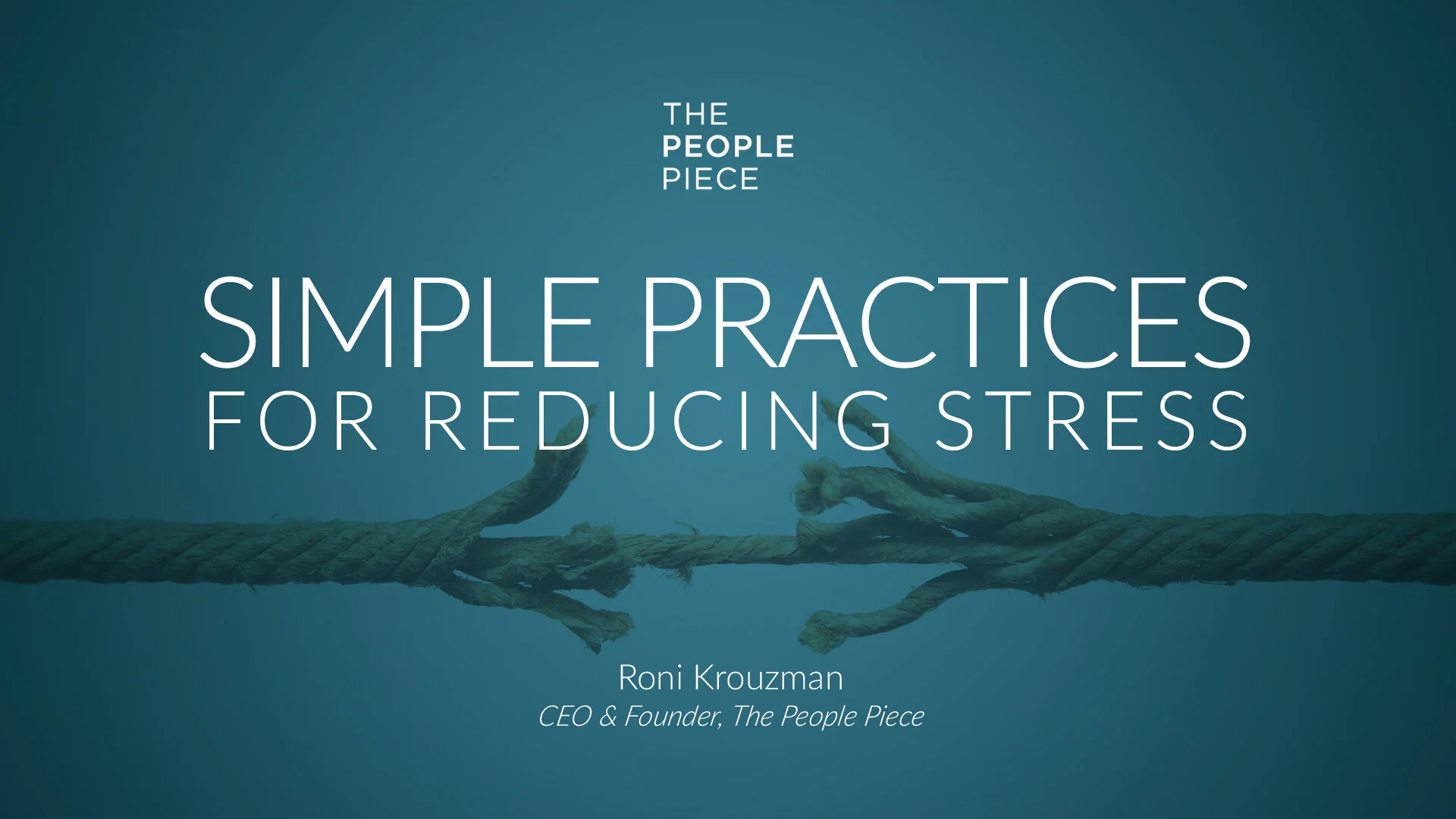 Simple Practices for Reducing Stress