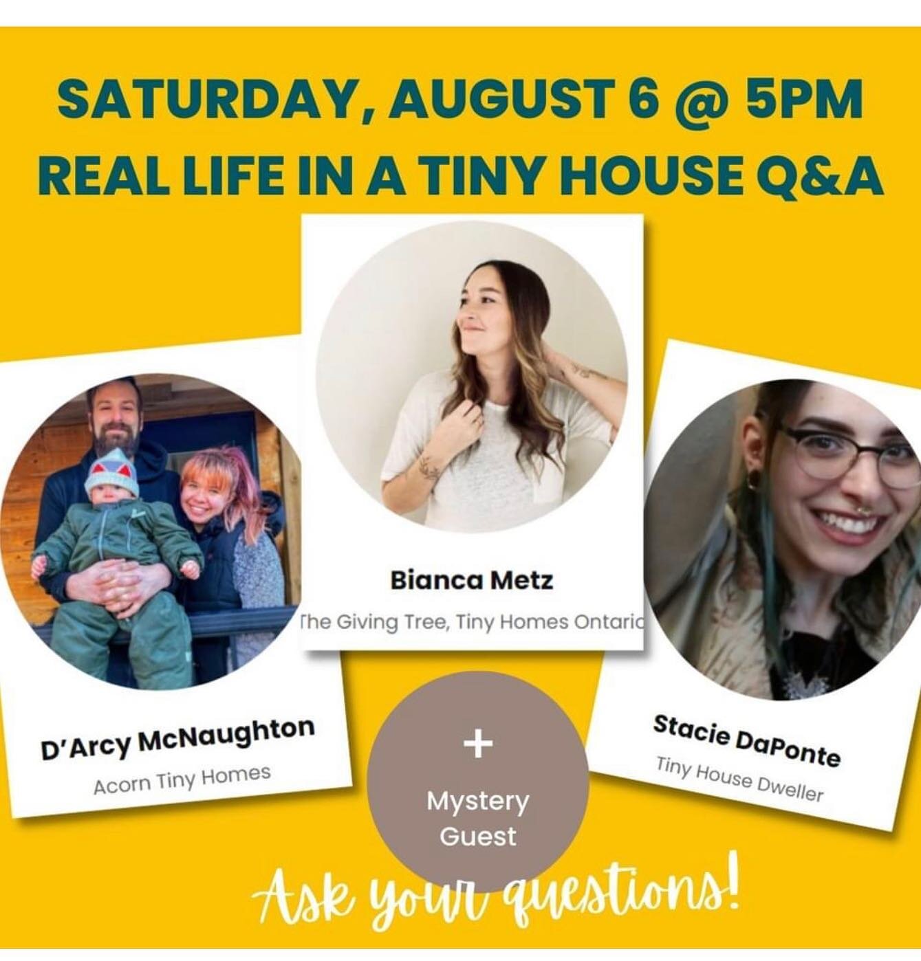 Join a few of my favourite people and I as we answer your burning questions about what it&rsquo;s like to live tiny!

@casa.duro 
@acorntinyhomes 

#tinyhomeshow