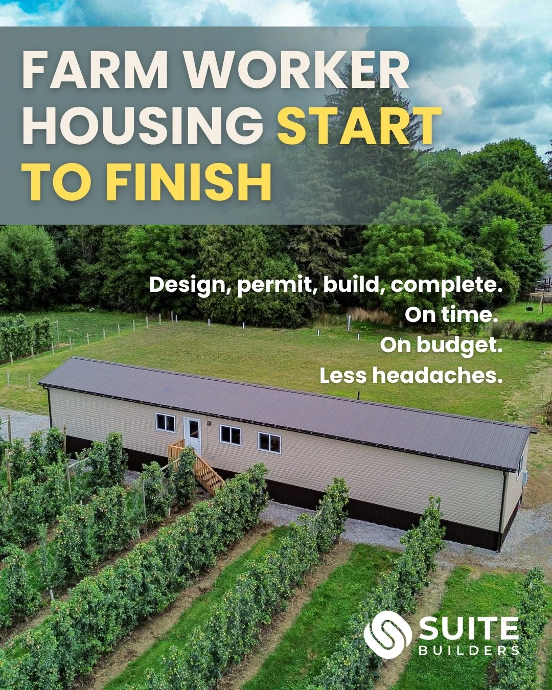 Providing quality housing is not only a legal requirement&mdash;it&rsquo;s an investment in productivity, efficiency, and long-term success. It&rsquo;s building the foundation for a stronger, more resilient farming operation.

At Suite Builders, we m