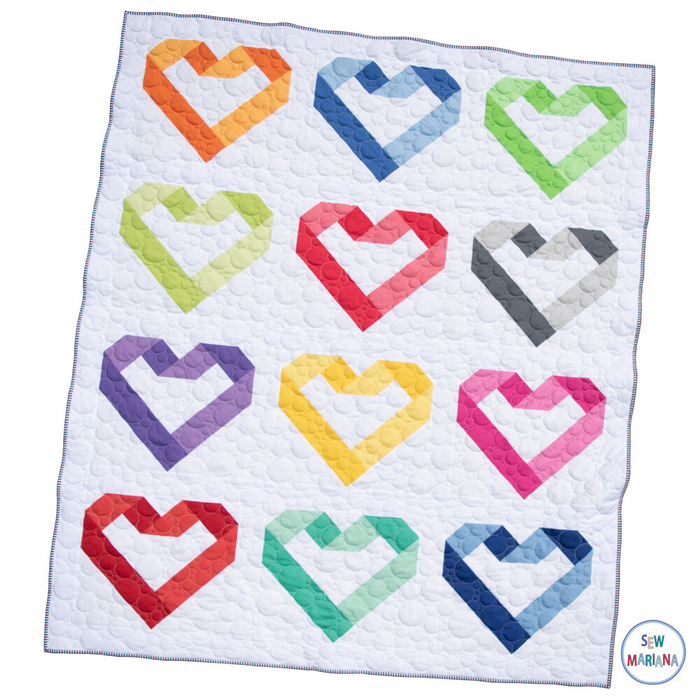Baby Size Quilt Pattern Applique Heart Quilt Pattern Heart Match PDF Download Quilt Pattern by Curlicue Creations I-Spy Quilt Pattern