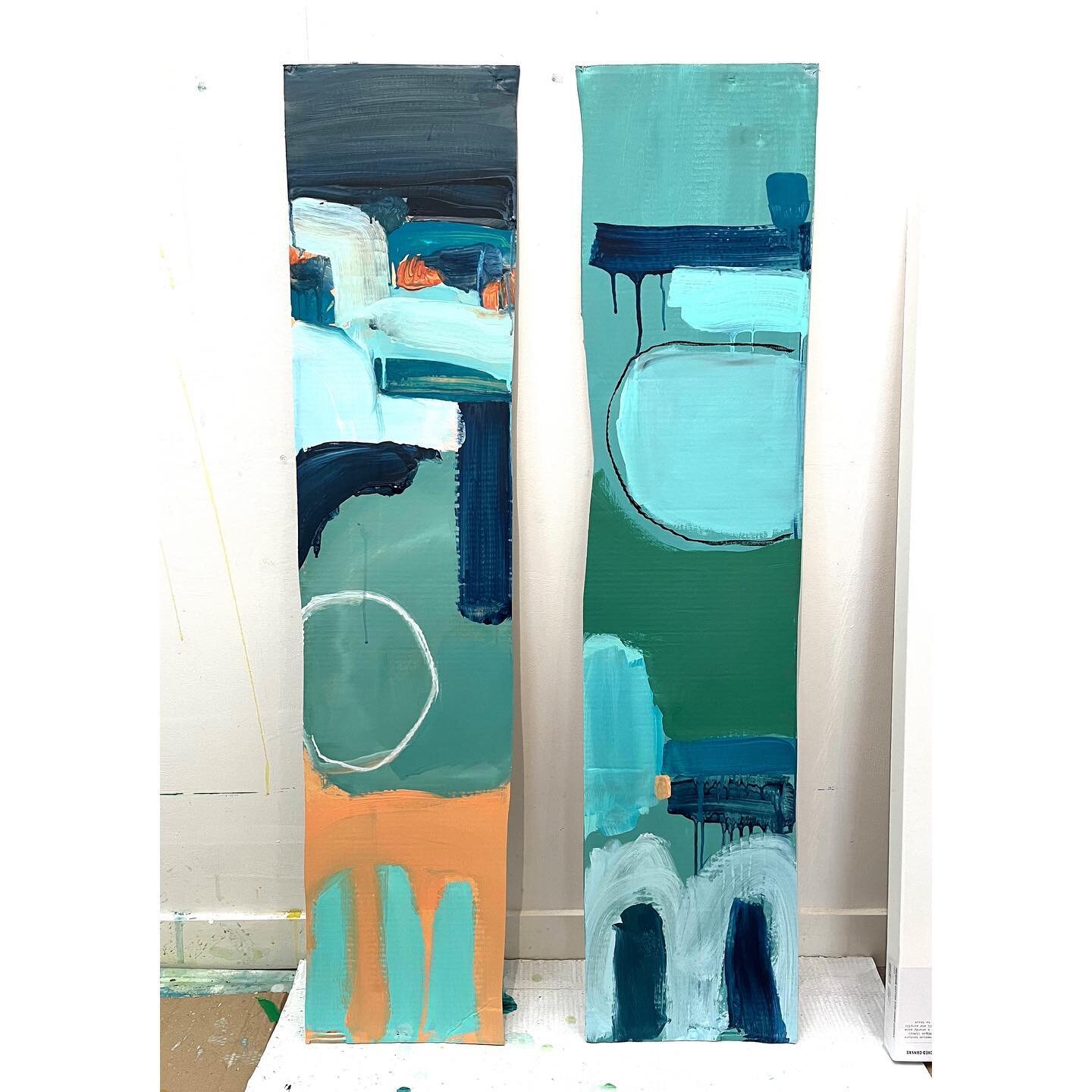 Enjoyed having some play time painting on cardboard&hellip;it&rsquo;s such a lovely surface to paint on&hellip;
.
I thought these looked a bit like totem poles&hellip;
.
.
.
.
.
.
.
.
.
#creativeplay #artistsatwork #paintingoncardboard #abstractartis