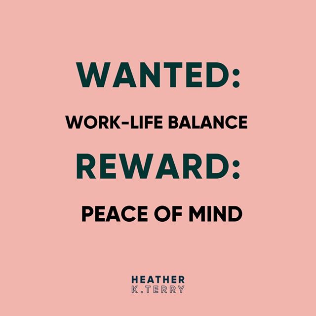 This is one that I meditate on often. Especially when I feel like everything is slightly out of whack- which inevitably is every holiday season! ⠀⠀⠀⠀⠀⠀⠀⠀⠀
⠀⠀⠀⠀⠀⠀⠀⠀⠀
Work - Life Balance is something we should all strive for but for ourselves not for e