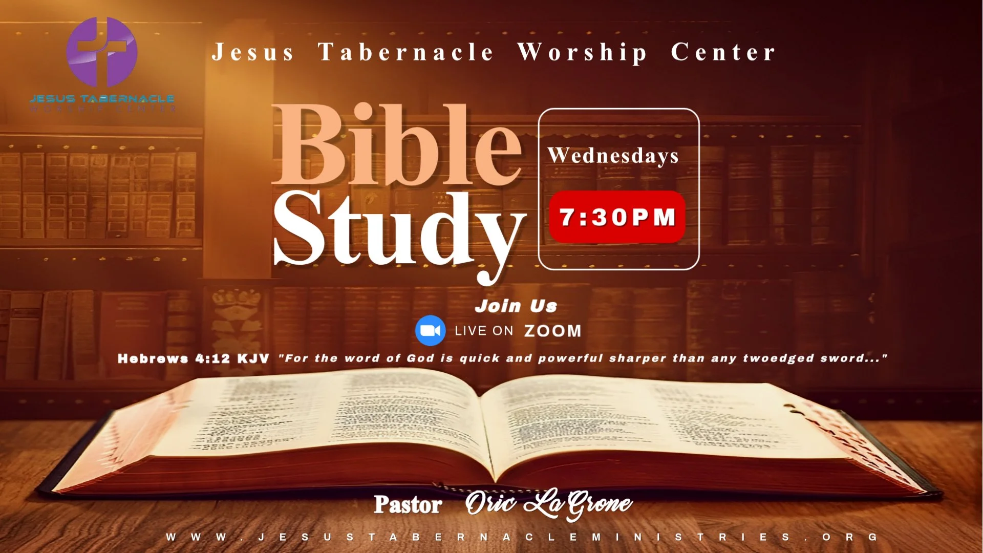 Corporate Bible Study Wednesdays (Zoom)