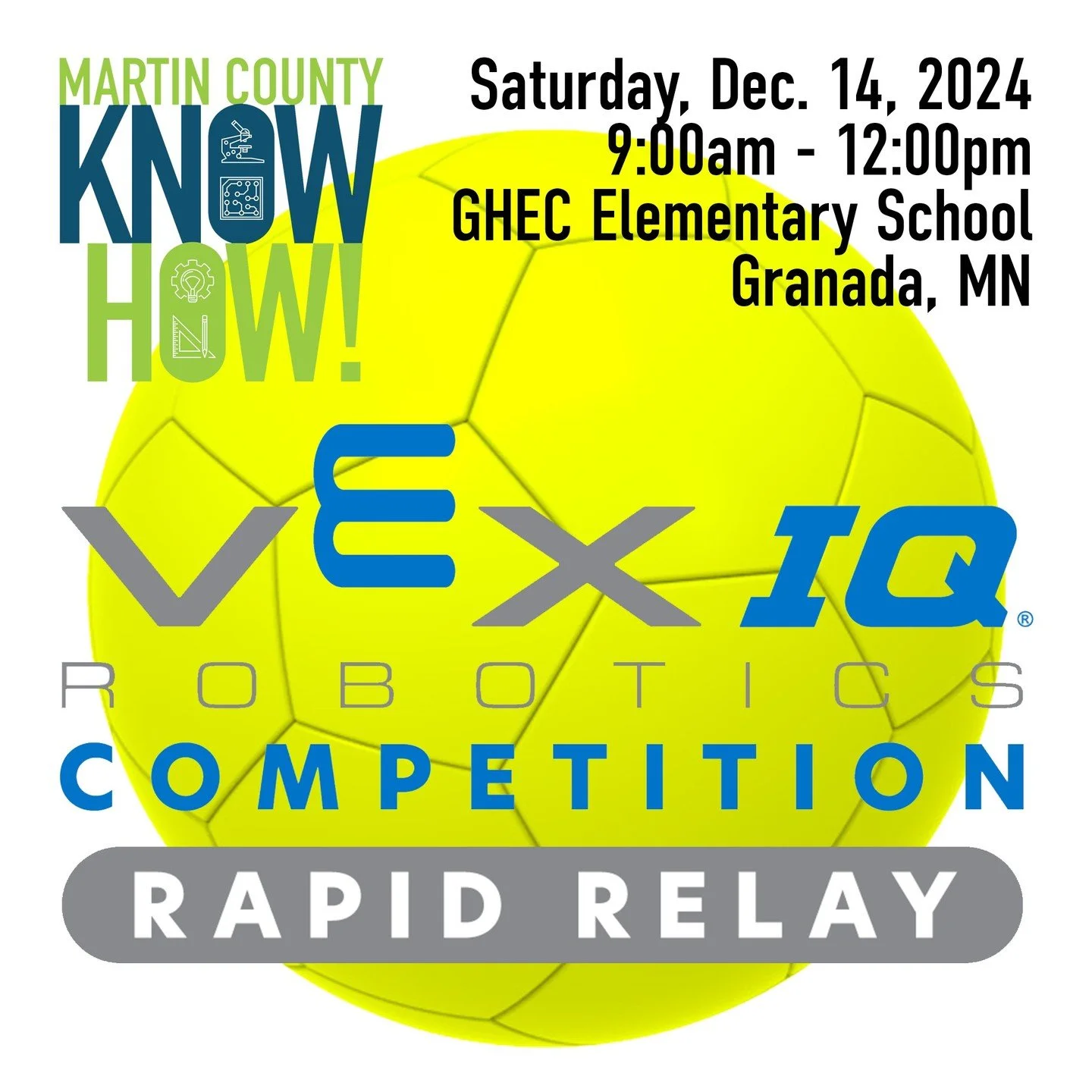 You're invited to a cool robotics event this Saturday in Granada for 5th &amp; 6th graders from across Martin County! 

Visit www.McKnow.how for details! (scroll down to the calendar)