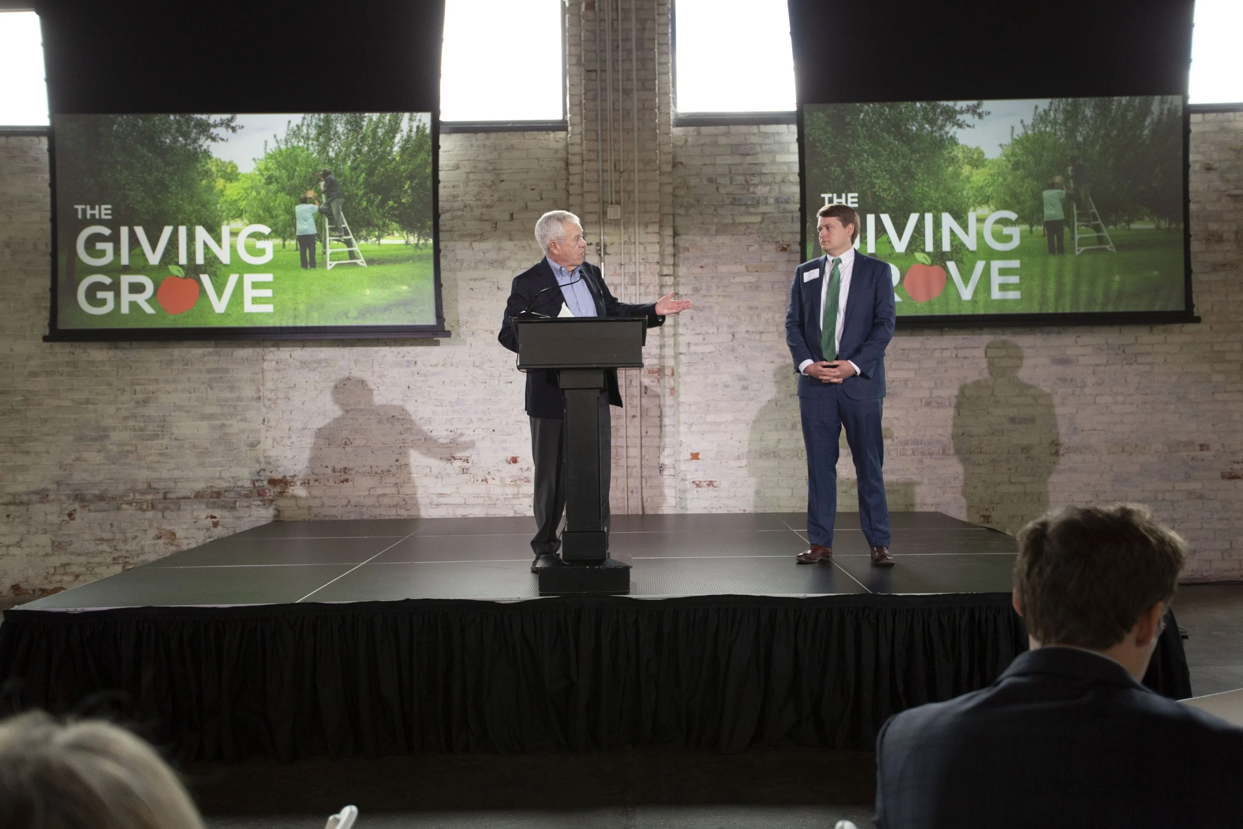 Tom McDonnell and Brad Bergman present on behalf of the Jack and Glenna Wyle Foundation