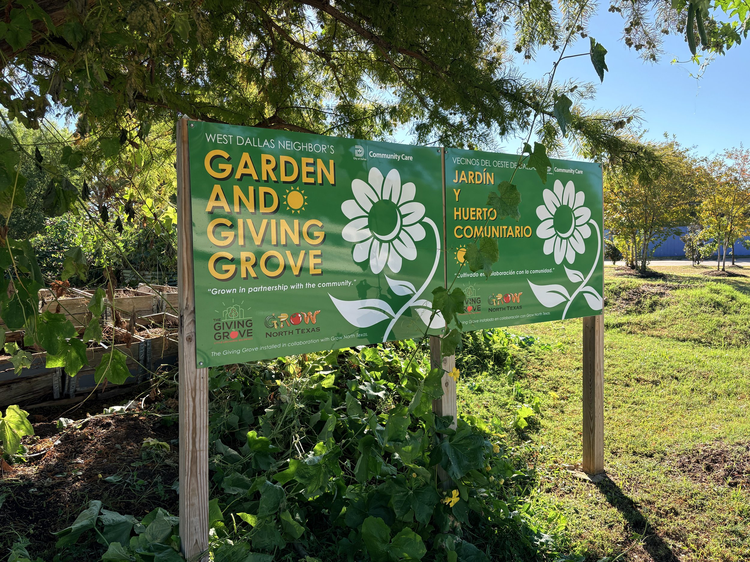 Giving Grove signage