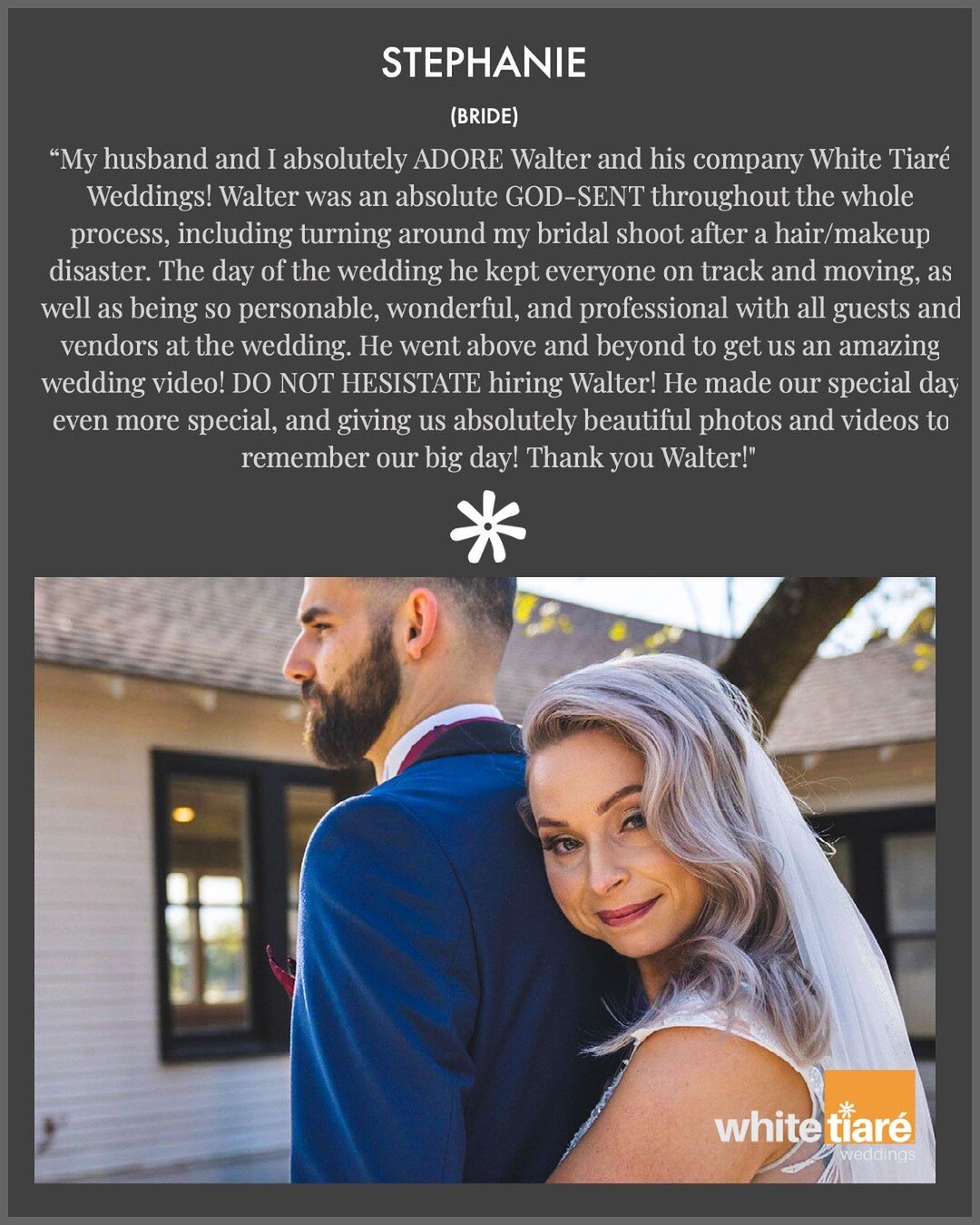 RAVE REVIEWS!
We absolutely love it when our couples give us reviews. This wedding was EVERYTHING! So many curveballs thrown at us on the wedding day but we didn&rsquo;t let that phase us. Not even a blink. We just smiled, adapt to the situation and 