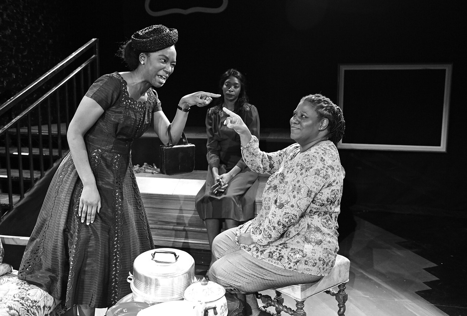  Pictured: AnJu Hyppolite left, and Joyia D. Bradley as “Louise Sterling.” 