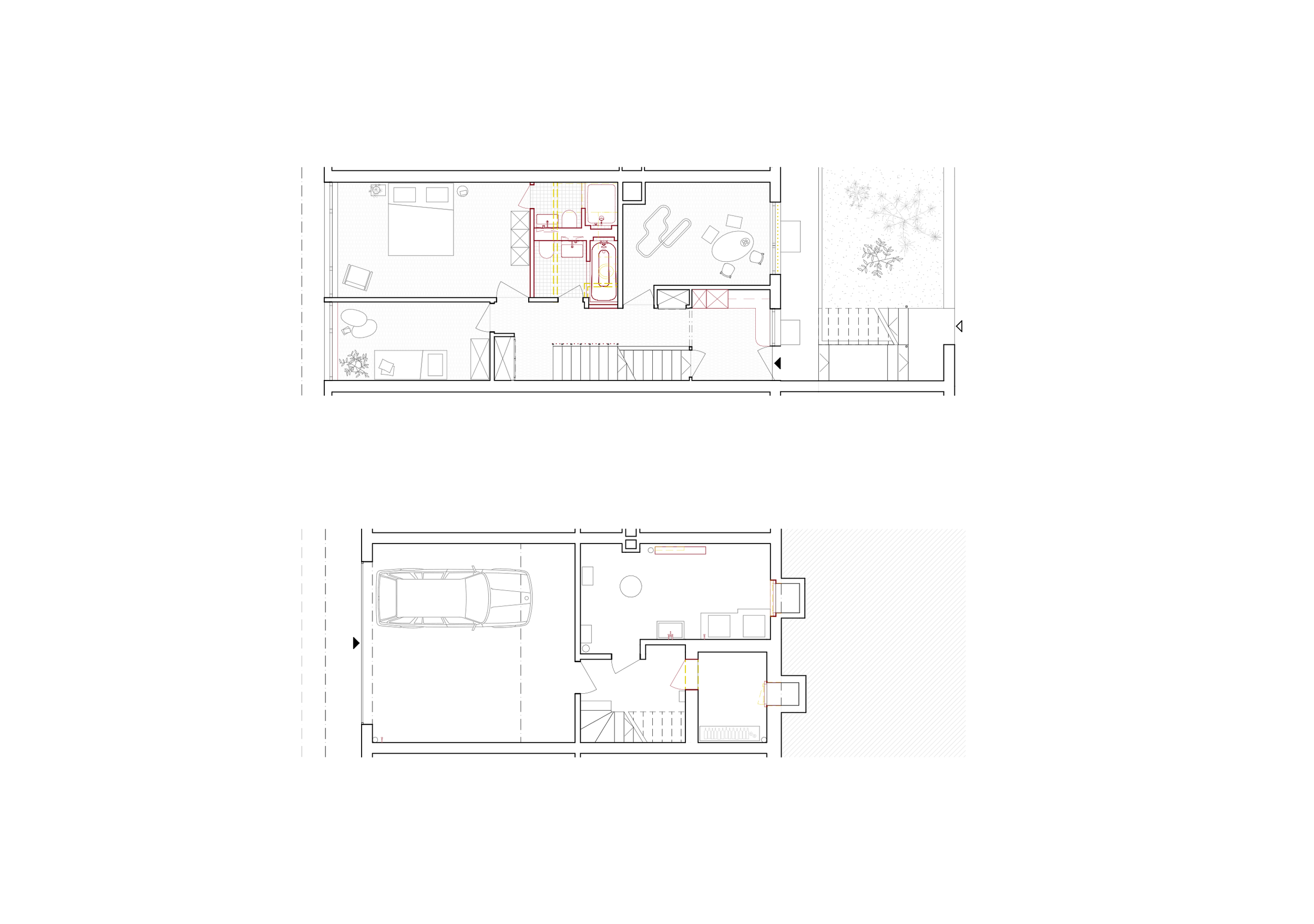 umbau_reihen_einfamilienhaus_thalwil_plan_grundriss_erdgeschoss_untergeschoss_mentha-walther-architekten.png