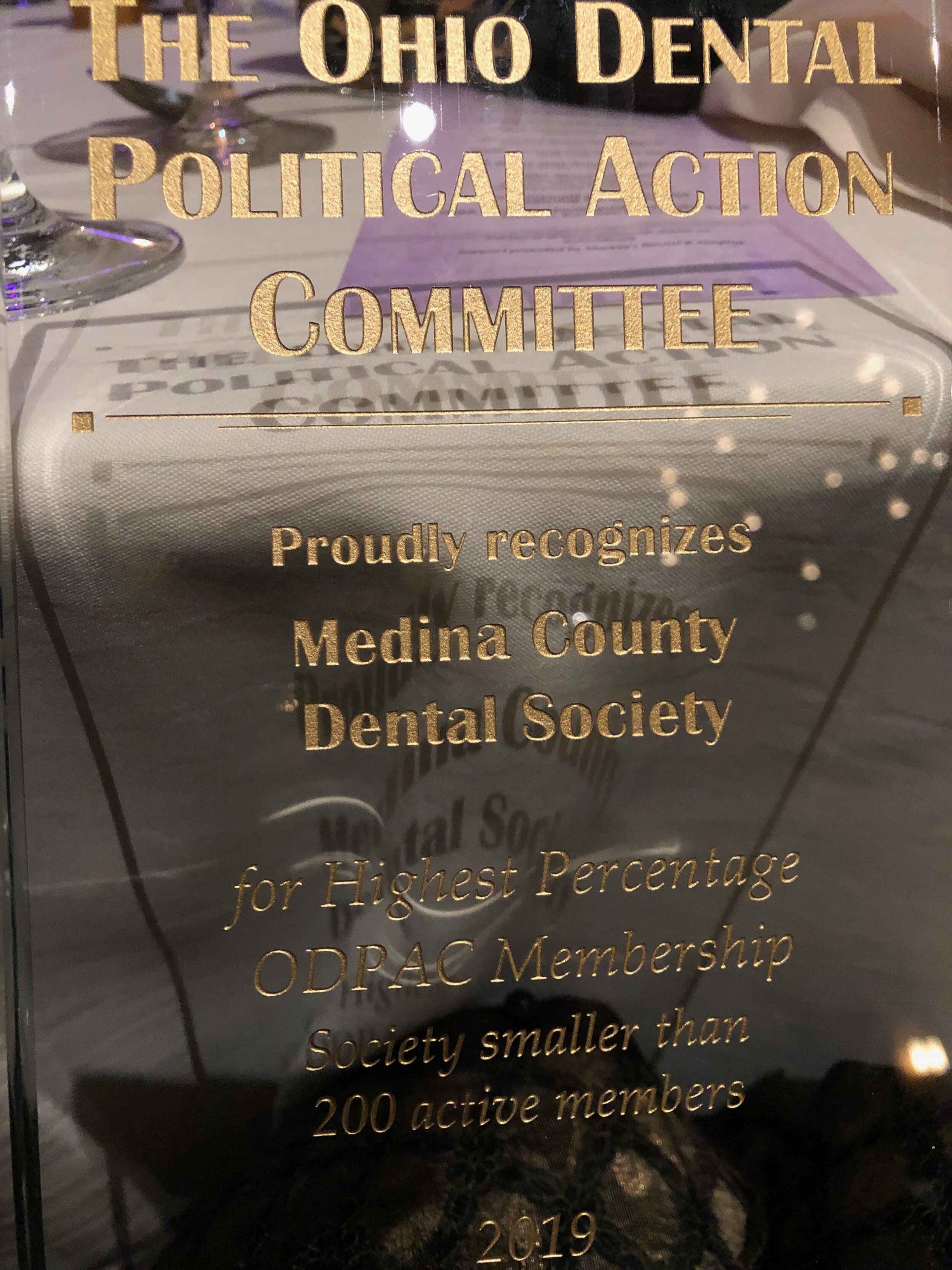 Medina County Dental Society Award Honoree ODPAC Membership.jpeg