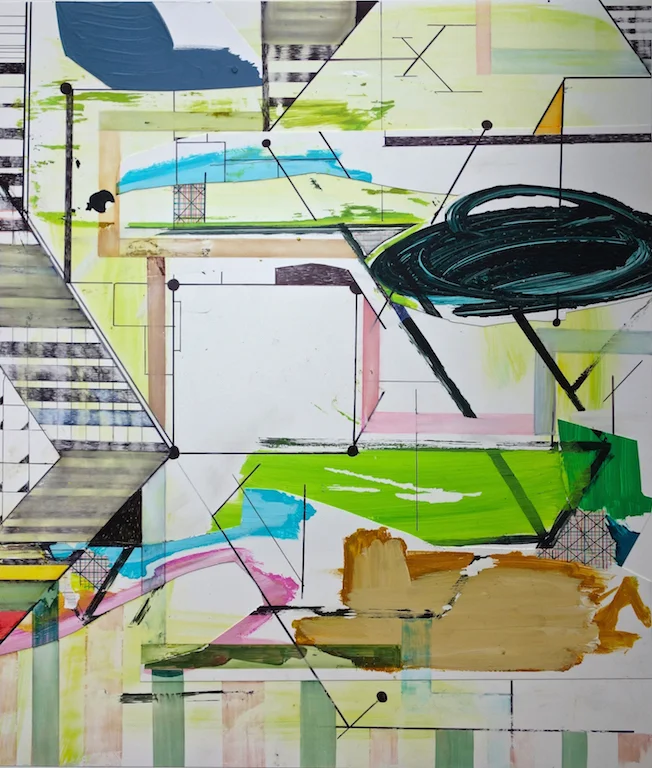 Against the current | mixed media and collage on paper 2016 | 22x20"