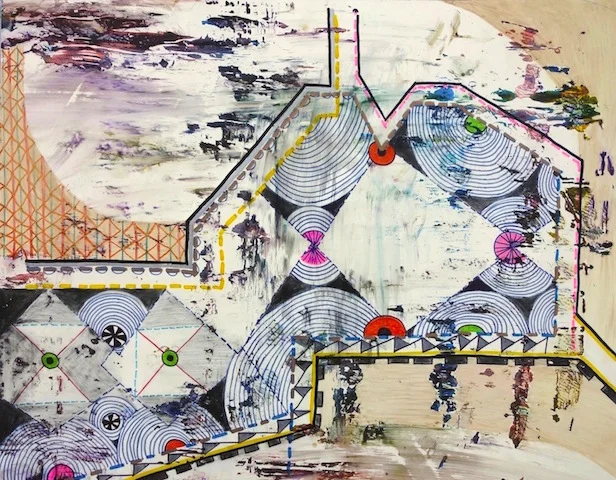 Nightshift | mixed media on paper 2014 | 11x14"