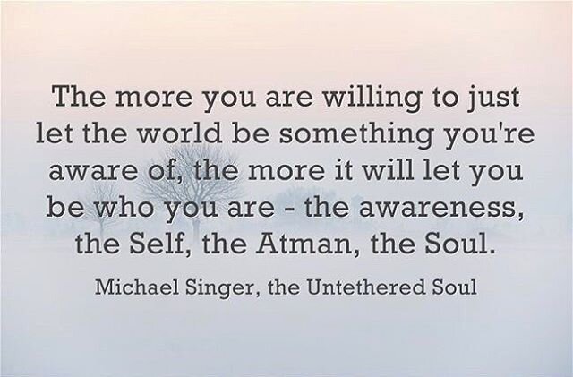 Connect to that observer, the Atman, with in you.  Step away from old paradigms or ways of being that no longer serve the community 🌎 Be the change you wish to see in the world!