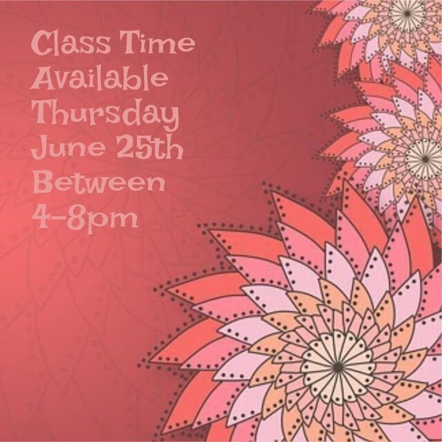 What are you up to on Thursday evening? Why not grab a couple of your favourite people and join me for a class of your design? Follow the link in our bio for booking information.