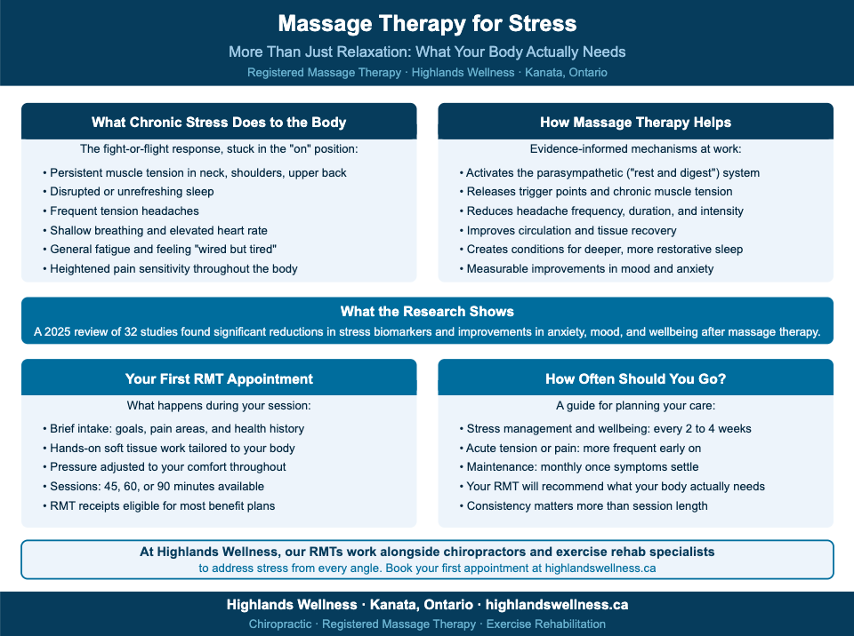 Massage Therapy for Stress in Ottawa: More Than Just a Treat