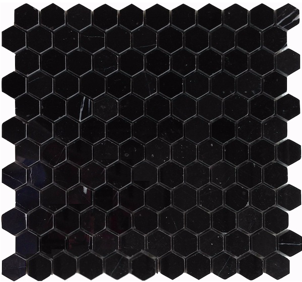 Nero Marquina hexagon