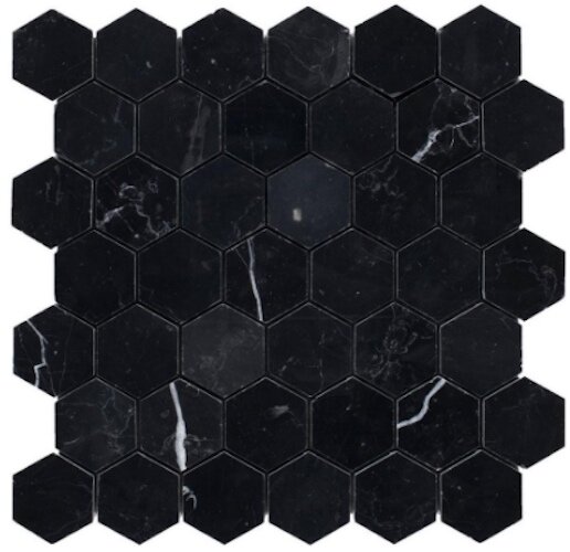 Nero marquina hexagon mosaikk