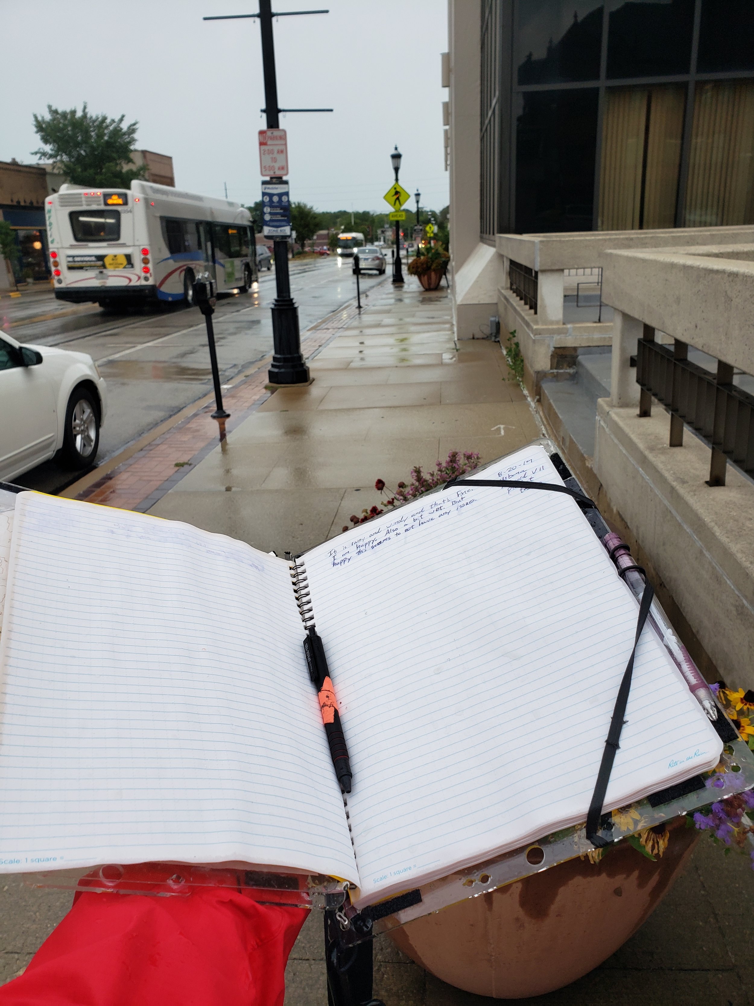 The notebook is also usable in the wind.