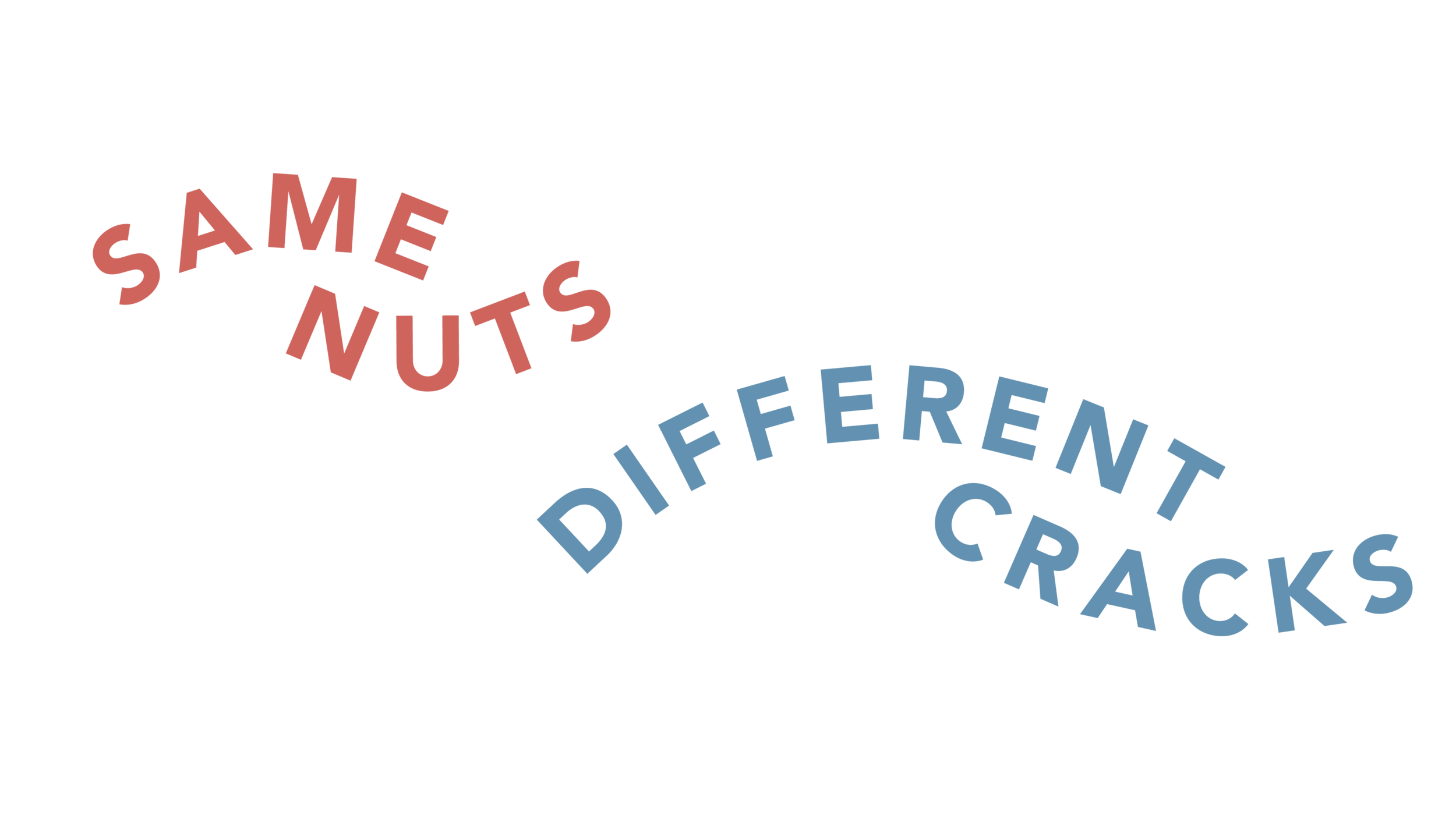 Same nuts, different cracks