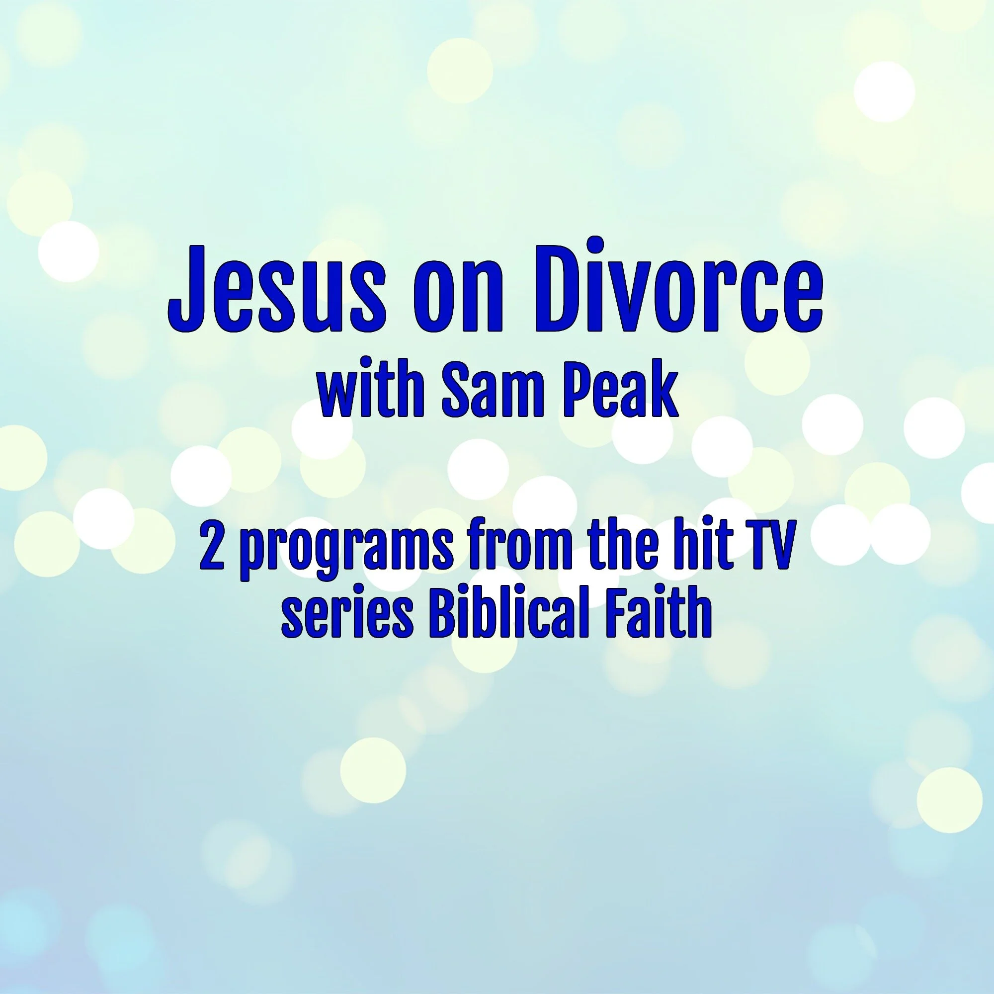 Jesus on Divorce DVD Set
