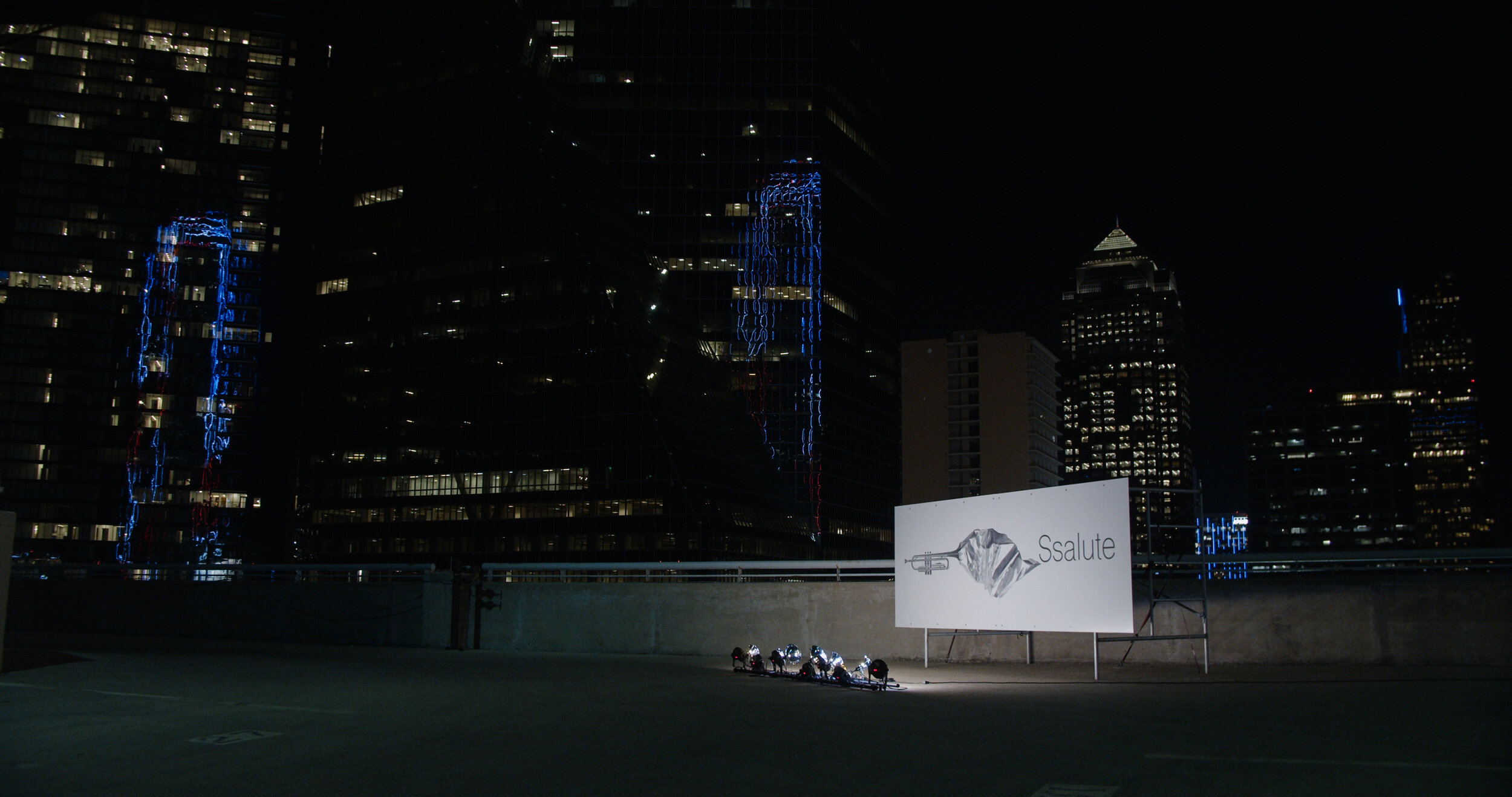 Marina Rosenfeld, Ssalute , 2020. Rooftop installation view. Photo: Paperlyte.