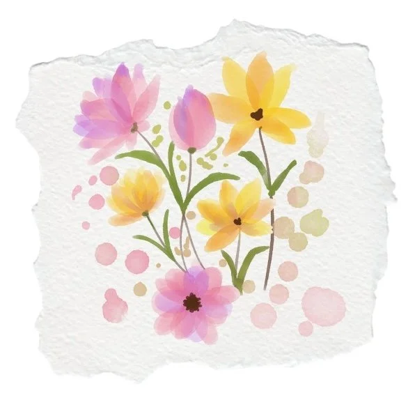 Floral icon representing the half-day spring art program.