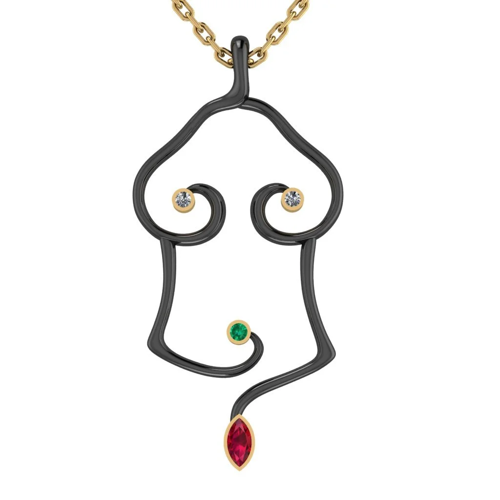WOMAN PENDANT - 4.2 - BLACK AND YELLOW - STONE COMBINATION.jpg