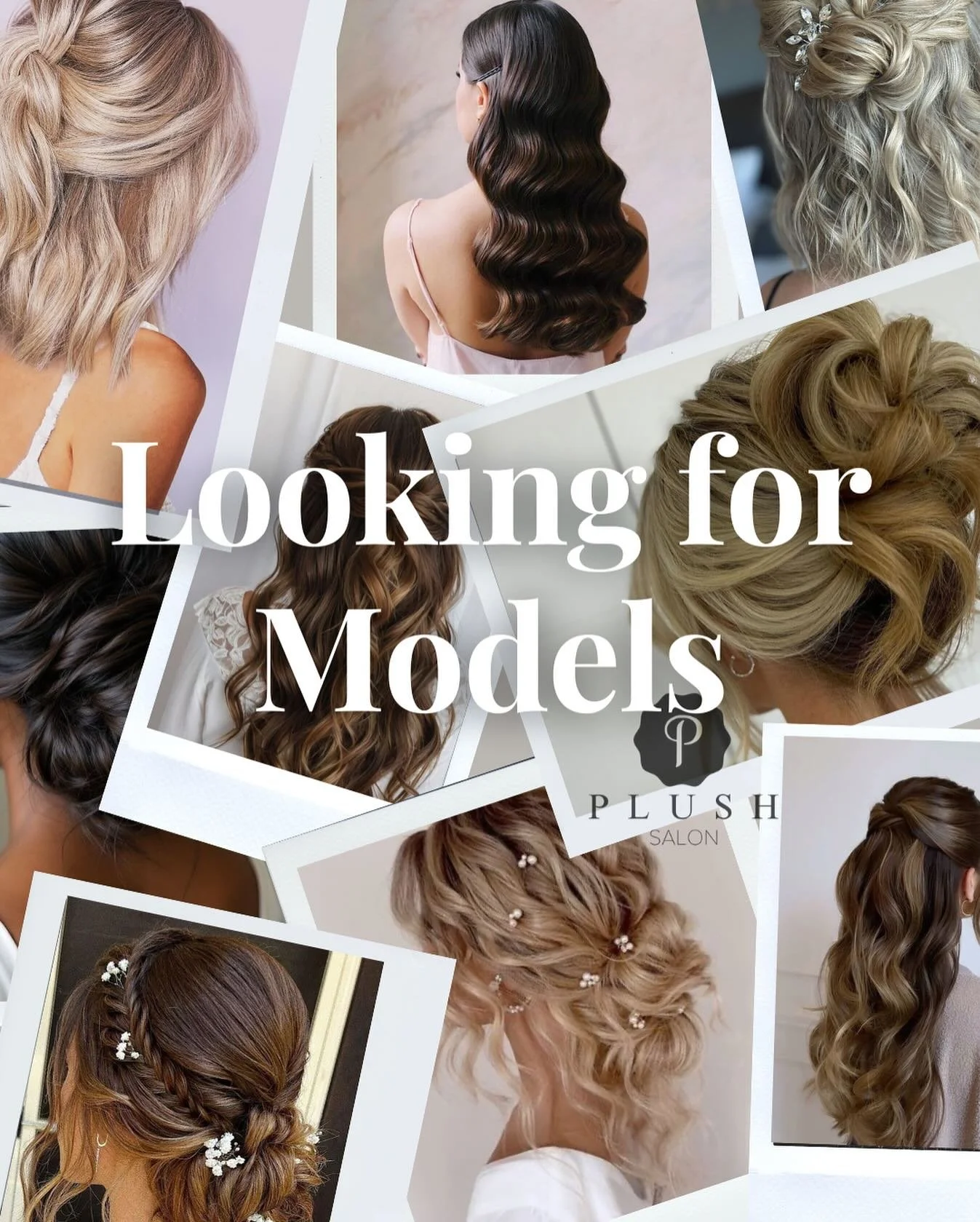 Hey cuties! 💕 
We are looking for 6 hair models to let our onsite wedding team practice wedding up styles in the salon.
💇&zwj;♀️ Any hair length, any color
💵 Free service + a little thank-you compensation
DM us if you&rsquo;d like to snag a spot!