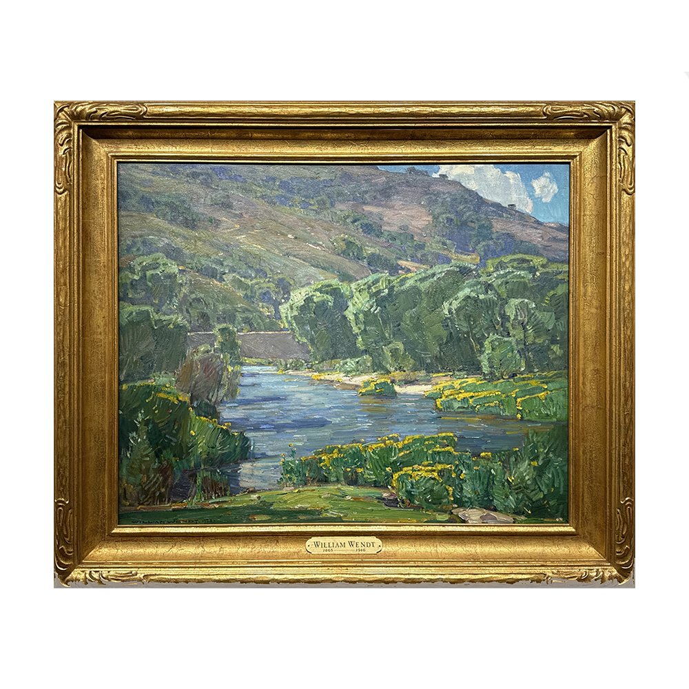 William Wendt -- Cottonwoods on the Riverbank, 1928, oil on canvas, 30 x 36 inches (Steven Stern Fine Arts, Santa Monica, CA)
