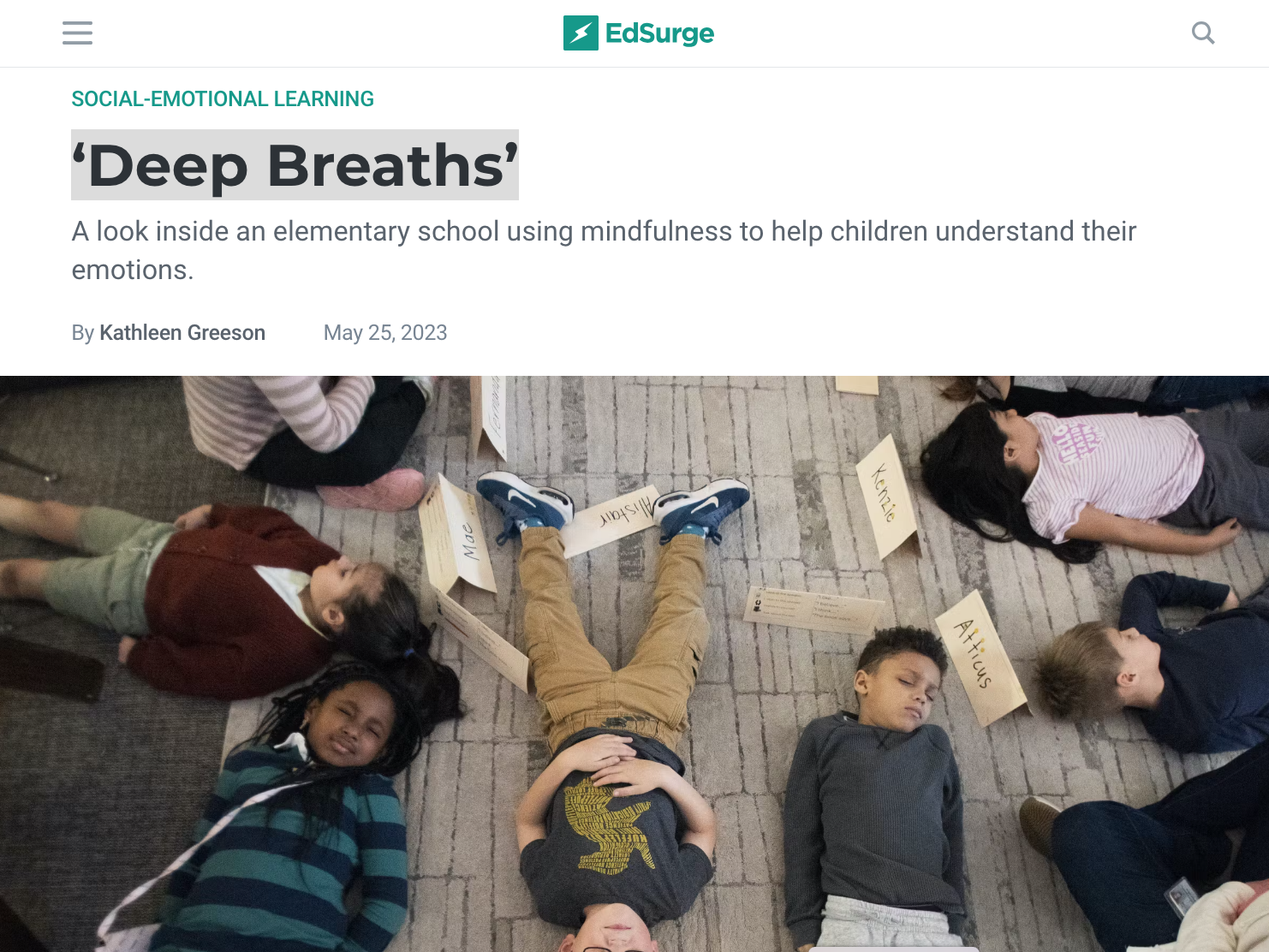 EdSurge ‘Deep Breaths’