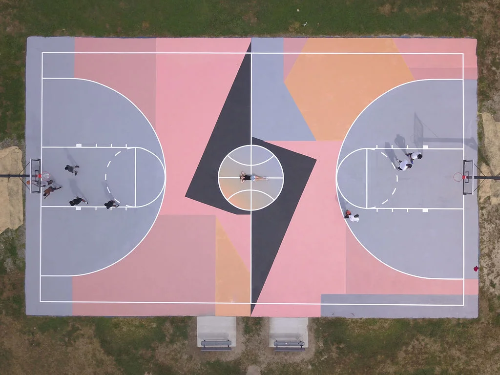 Catherine (Callie) Blizzard - designer of the Moton Park Basketball Court Artwork, Photo Credit Jeremy Vogel