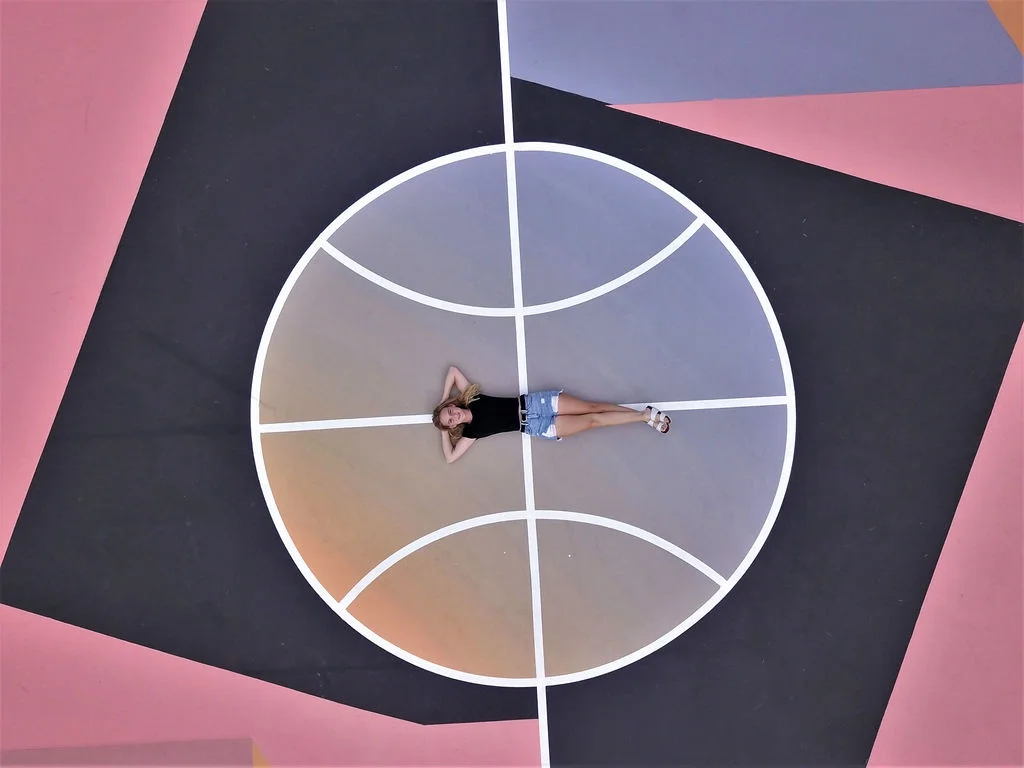 Catherine (Callie) Blizzard - designer of the Moton Park Basketball Court Artwork, Photo Credit Jeremy Vogel