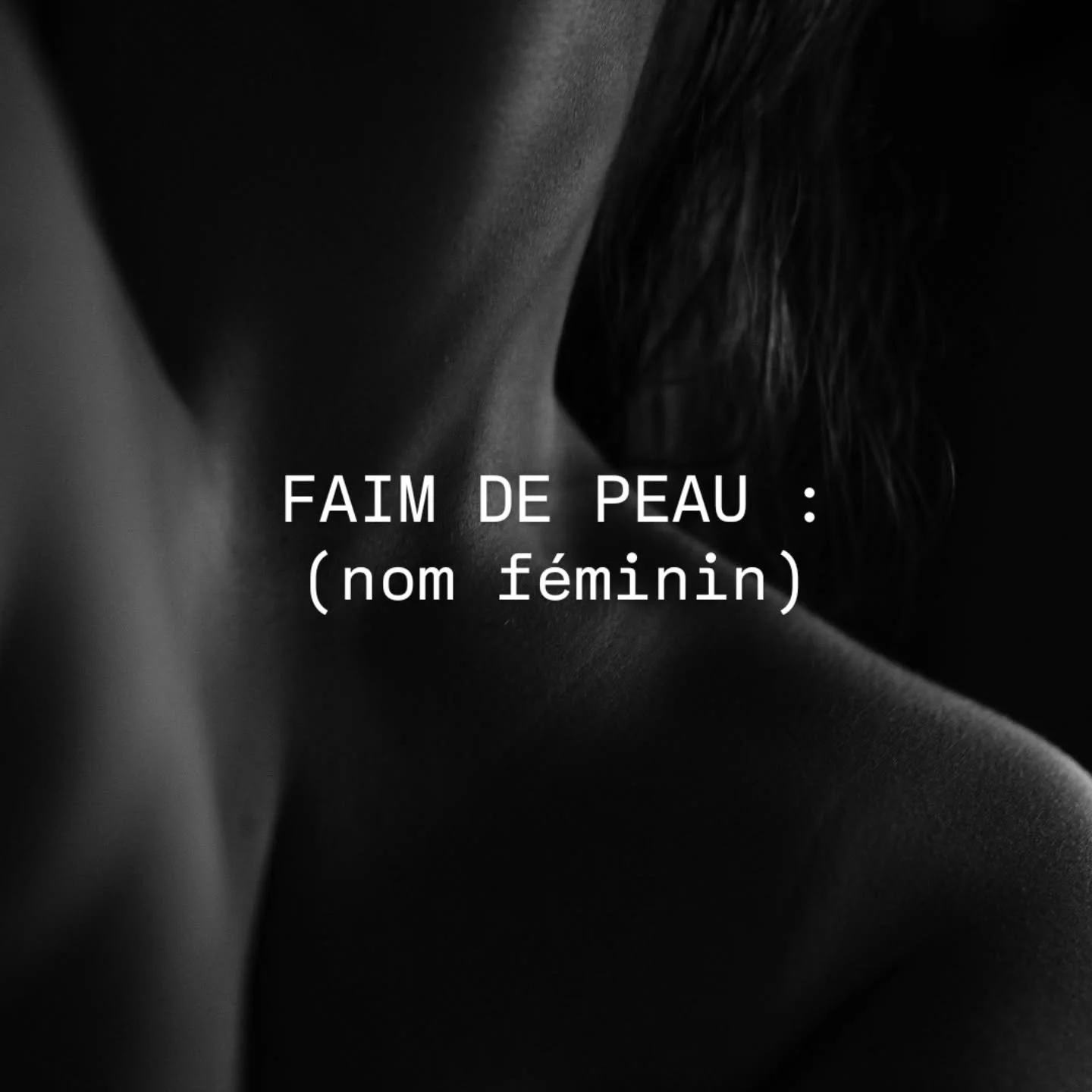 Arr&ecirc;te de t'excuser d'avoir besoin qu'on te touche.
​Nous sommes des mammif&egrave;res. 
Priver un humain de contact physique, c'est comme priver une plante de lumi&egrave;re : elle ne meurt pas tout de suite, mais elle s'&eacute;tiole. 
Elle d