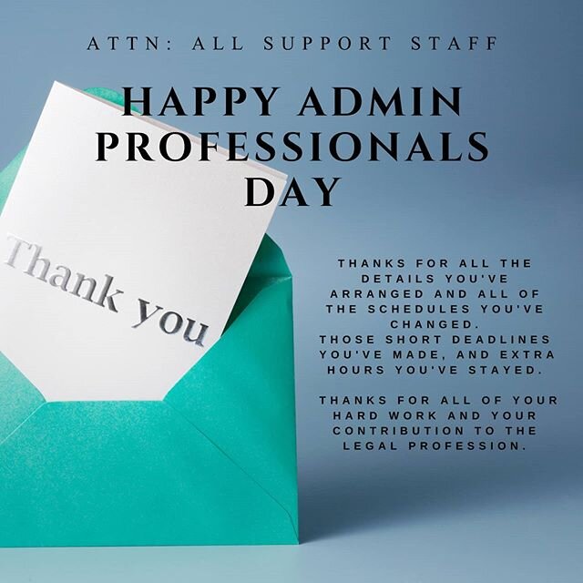 Happy Admin Professionals Day!!