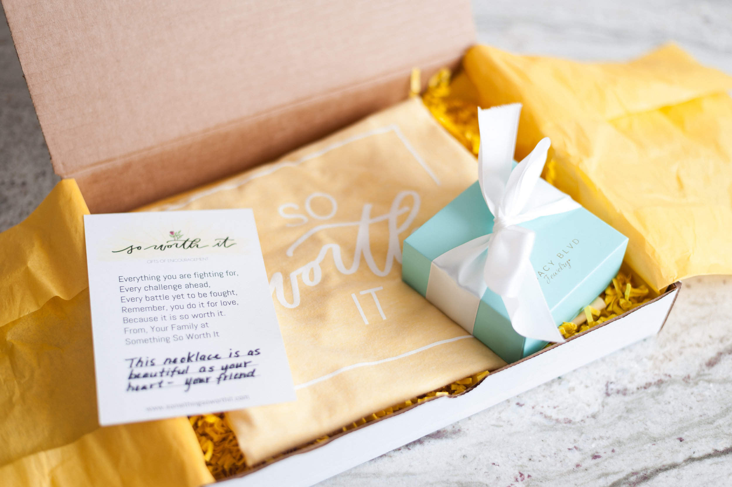 Custom Gold Heart Necklace Box