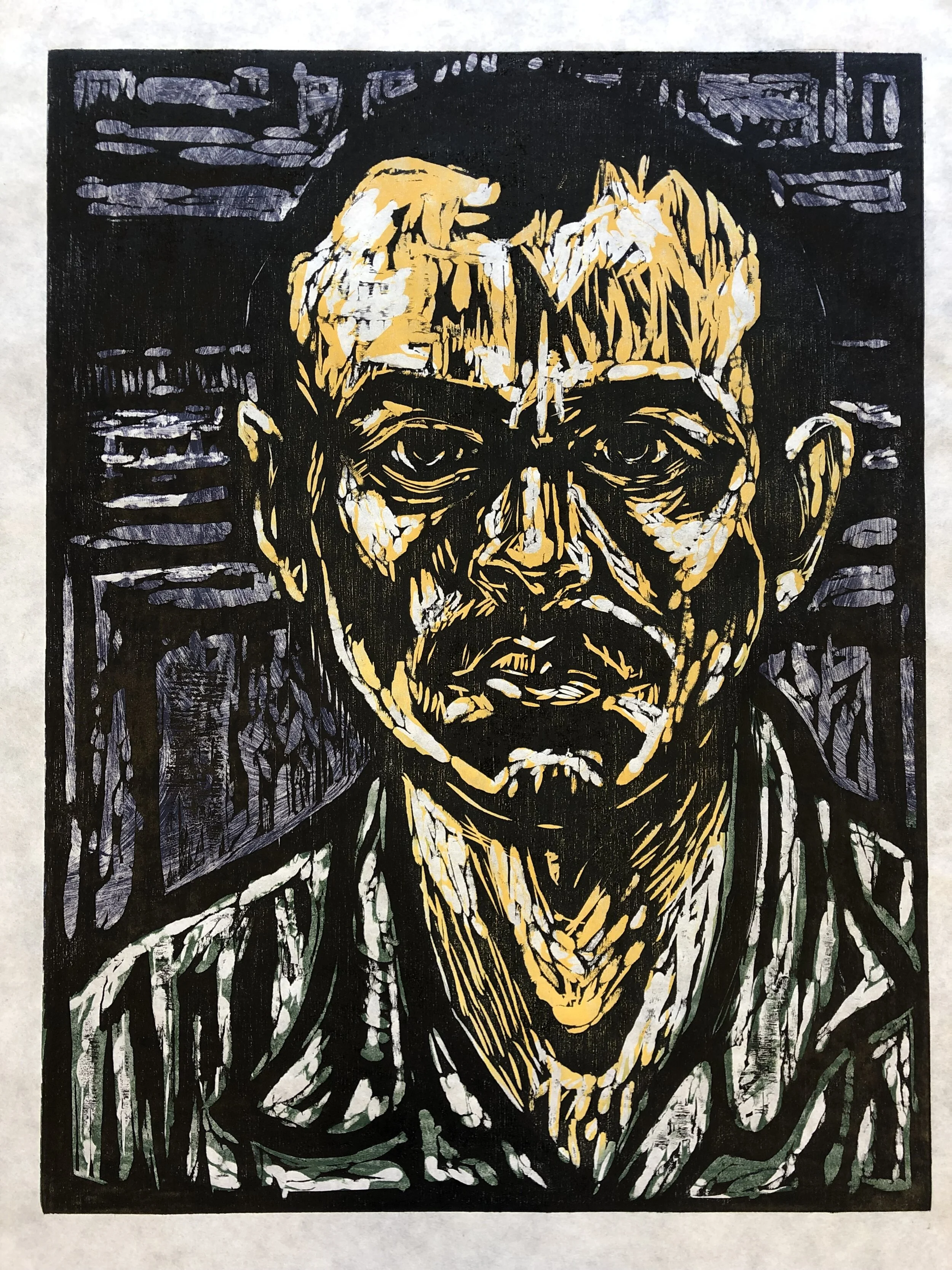 Polish Boy, Color Woodcut, 24x18"