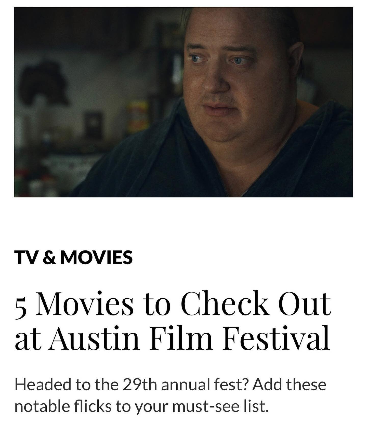 Austin Monthly just featured us! Five films to check out at Austin Film Festival. In the same leagues as Darren Aronofsky and Dustin Hoffman! Thanks @austin_monthly
