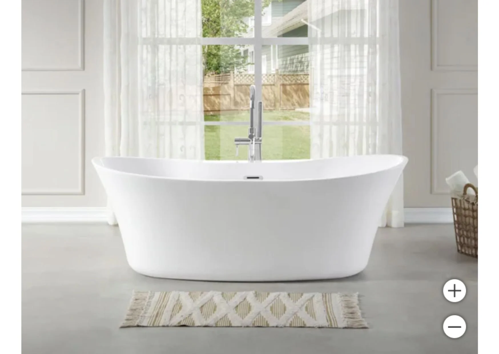 OVE Decors Braden Seamless Freestanding Bathtub – 66” x 32”
